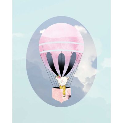 Mural - Happy Balloon Green - Size: 30 x 40 cm