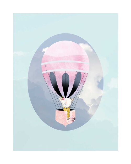 Wandbild - Happy Balloon Green - Größe: 40 x 50 cm