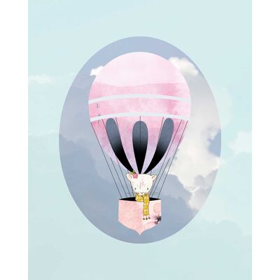 Papier Peint - Happy Balloon Vert - Dimensions : 40 x 50 cm