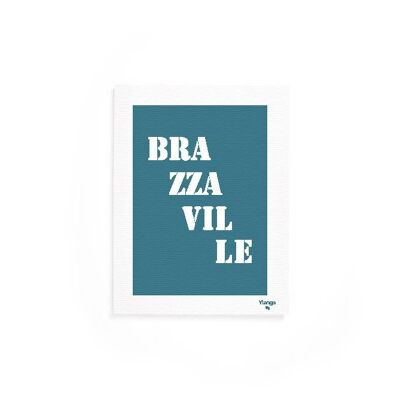 Affiche "Brazzaville" bleue
