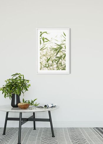 Papier Peint - Feuilles de Bambou - Dimensions : 50 x 70 cm 2