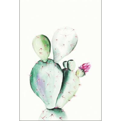 Wandbild - Prickly Pear Watercolor - Größe: 30 x 40 cm