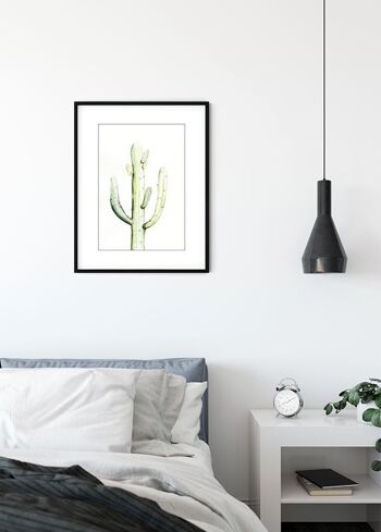 Peinture murale - Aquarelle Saguaro - Format : 50 x 70 cm 3