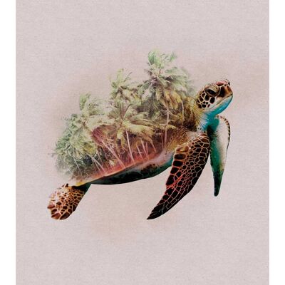 Mural - Animals Paradise Turtle - Size: 30 x 40 cm