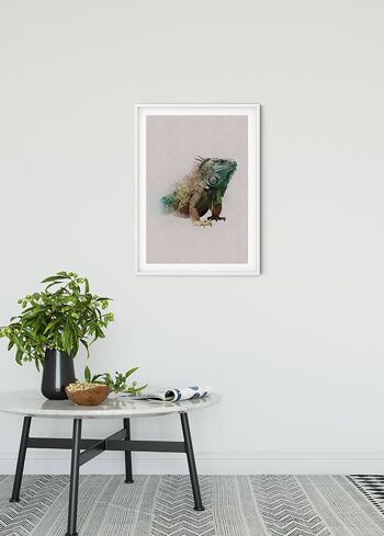 Papier Peint - Animaux Paradis Iguane - Dimensions : 30 x 40 cm 2