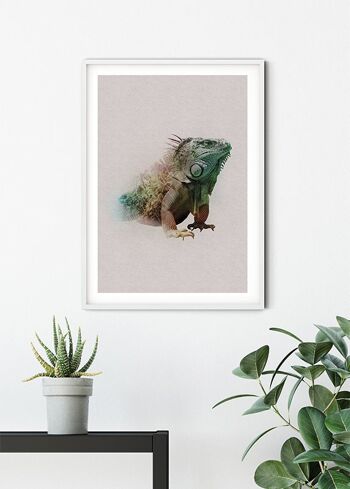 Papier Peint - Animaux Paradis Iguane - Dimensions : 50 x 70 cm 6