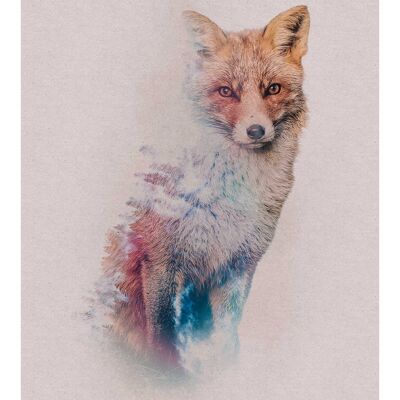 Wandbild - Animals Forest Fox - Größe: 40 x 50 cm
