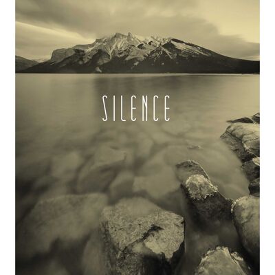 Papier Peint - Word Lake Silence Sable - Taille: 30 x 40 cm