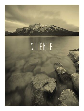 Papier Peint - Word Lake Silence Sable - Taille: 30 x 40 cm 1