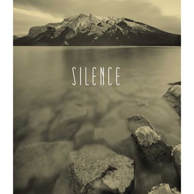 Papier Peint - Word Lake Silence Sable - Taille: 50 x 70 cm