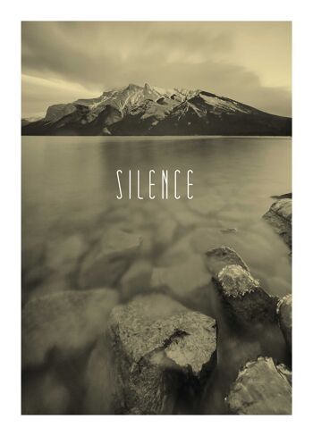 Papier Peint - Word Lake Silence Sable - Taille: 50 x 70 cm 1