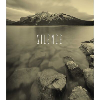 Papier Peint - Word Lake Silence Sable - Taille: 40 x 50 cm