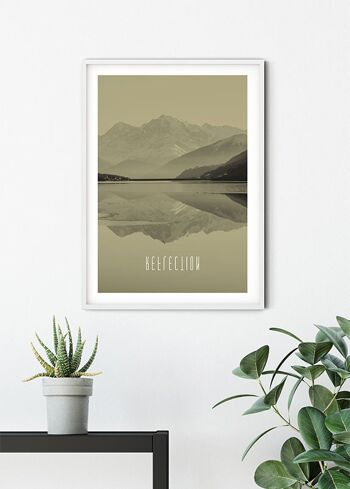 Papier Peint - Word Lake Reflet Sable - Dimensions : 50 x 70 cm 6