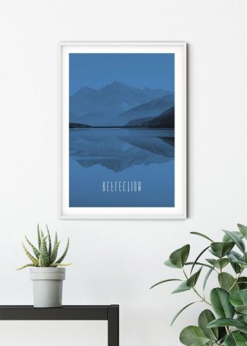 Papier peint - Word Lake Reflet Blue - Dimensions : 50 x 70 cm 6