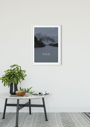 Papier Peint - Word Lake In Motion Steel - Taille: 30 x 40 cm 2