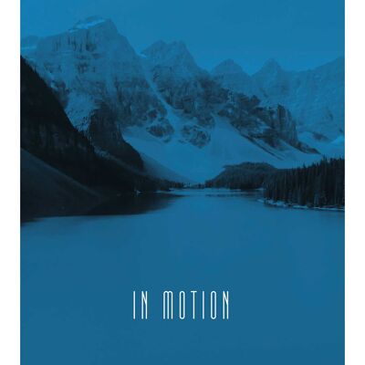 Mural - Word Lake In Motion Blue - Size: 30 x 40 cm