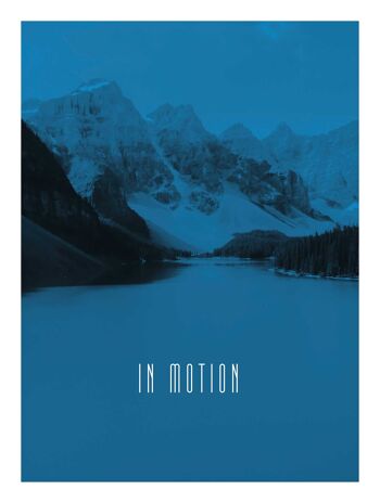 Papier Peint - Word Lake In Motion Bleu - Taille: 30 x 40 cm 1