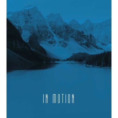 Wandbild - Word Lake In Motion Blue - Größe: 30 x 40 cm