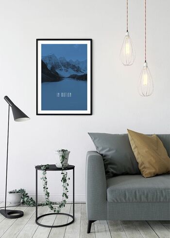 Papier Peint - Word Lake In Motion Bleu - Taille: 30 x 40 cm 5