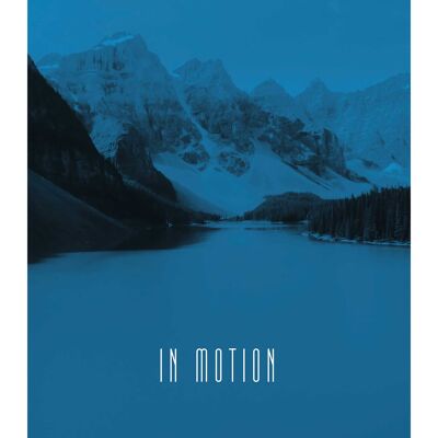 Wandbild - Word Lake In Motion Blue - Größe: 40 x 50 cm