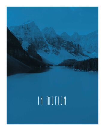 Papier Peint - Word Lake In Motion Bleu - Taille: 40 x 50 cm 1