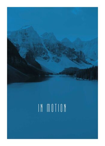 Papier Peint - Word Lake In Motion Bleu - Taille: 50 x 70 cm 1