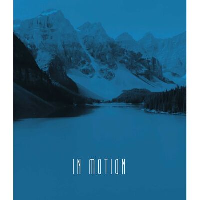 Wandbild - Word Lake In Motion Blue - Größe: 50 x 70 cm
