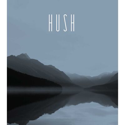 Papier peint - Word Lake Hush Steel - Dimensions : 30 x 40 cm