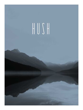 Papier peint - Word Lake Hush Steel - Dimensions : 30 x 40 cm 1