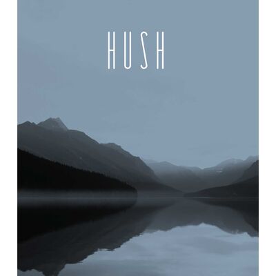 Papier peint - Word Lake Hush Steel - Dimensions : 40 x 50 cm