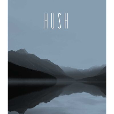 Murale - Word Lake Hush Steel - Dimensioni: 50 x 70 cm