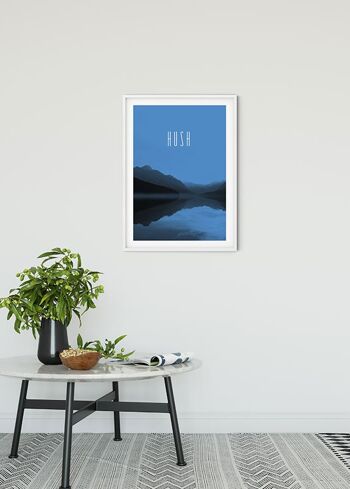 Papier peint - Word Lake Hush Blue - Format : 30 x 40 cm 2