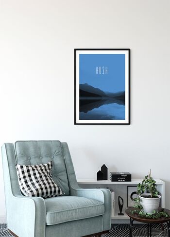 Papier peint - Word Lake Hush Blue - Format : 30 x 40 cm 4