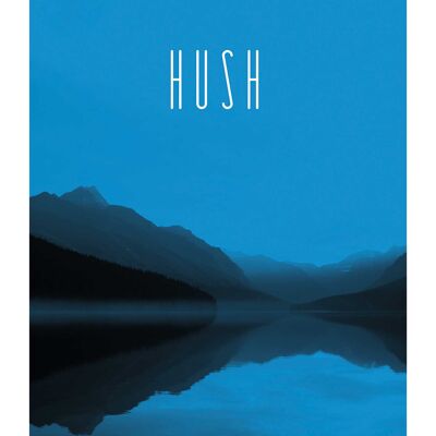 Mural - Word Lake Hush Blue - Medida: 50 x 70 cm