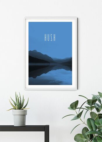 Papier peint - Word Lake Hush Blue - Dimensions : 50 x 70 cm 6