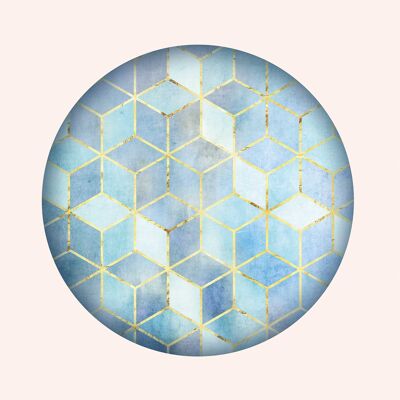 Murale - Mosaico Cerchio Azzurro - Dimensioni: 30 x 40 cm