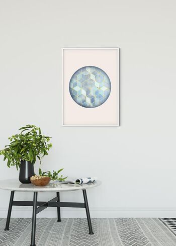 Murale - Mosaïque Cercle Azzurro - Taille: 30 x 40 cm 2