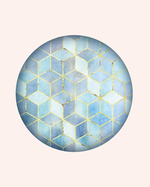 Wandbild - Mosaik Circle Azzuro - Größe: 40 x 50 cm