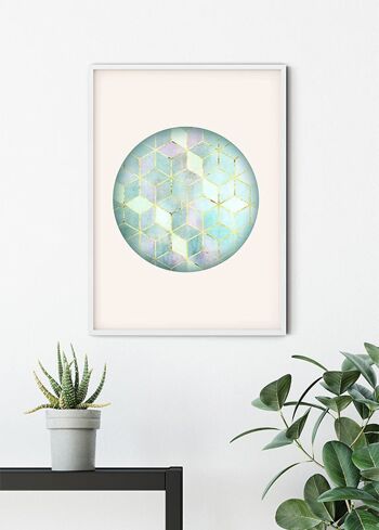 Murale - Mosaic Circle Verde - Taille: 50 x 70 cm 6