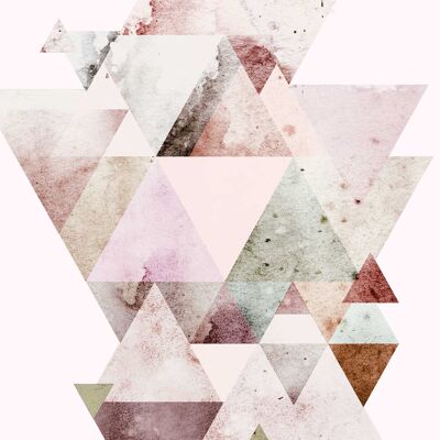 Papier Peint - Triangles Rouges - Format : 30 x 40 cm