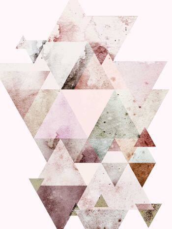 Papier Peint - Triangles Rouges - Format : 30 x 40 cm 1