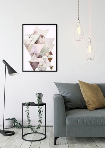 Papier Peint - Triangles Rouges - Format : 30 x 40 cm 5