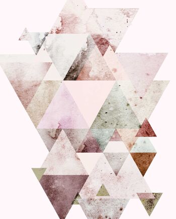Papier Peint - Triangles Rouges - Format : 40 x 50 cm 1