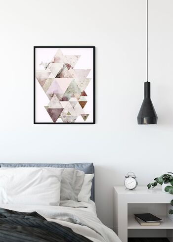 Papier Peint - Triangles Rouges - Format : 40 x 50 cm 3