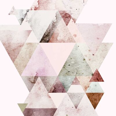 Papier Peint - Triangles Rouges - Dimensions : 50 x 70 cm