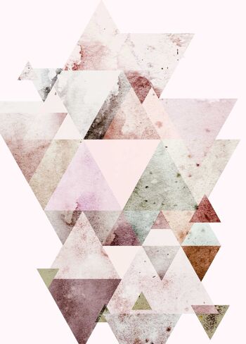 Papier Peint - Triangles Rouges - Dimensions : 50 x 70 cm 1