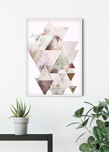 Papier Peint - Triangles Rouges - Dimensions : 50 x 70 cm 6