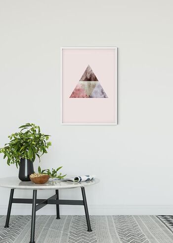 Papier Peint - Triangles Top Rouge - Dimensions : 30 x 40 cm 2