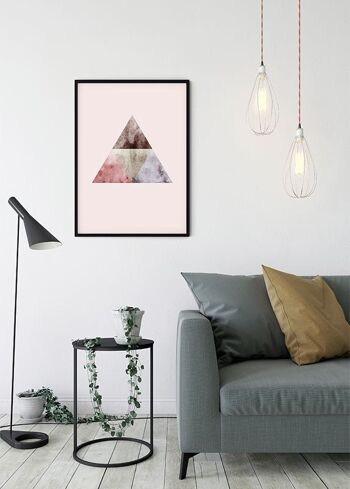 Papier Peint - Triangles Top Rouge - Dimensions : 30 x 40 cm 5