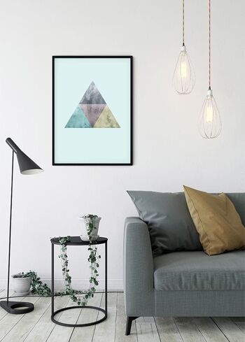 Papier Peint - Triangles Haut Bleu - Dimensions : 30 x 40 cm 5